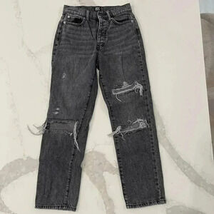 BDG Urban Outfitters Denim Jeans Black Slim Straight Button Fly Women's Size 24